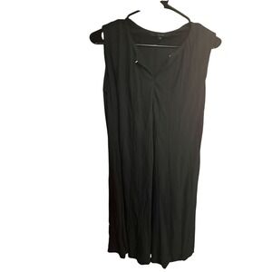 Gucci Black Viscose Rayon Sleeveless Pleated V-Neck Midi Dress IT 40 US 84
